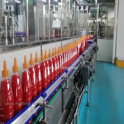 10000bph 500mlのフル オートマチックのケチャップびんの注入口の充填機のガラス ビンのプラスチックびんのケチャップの充填機